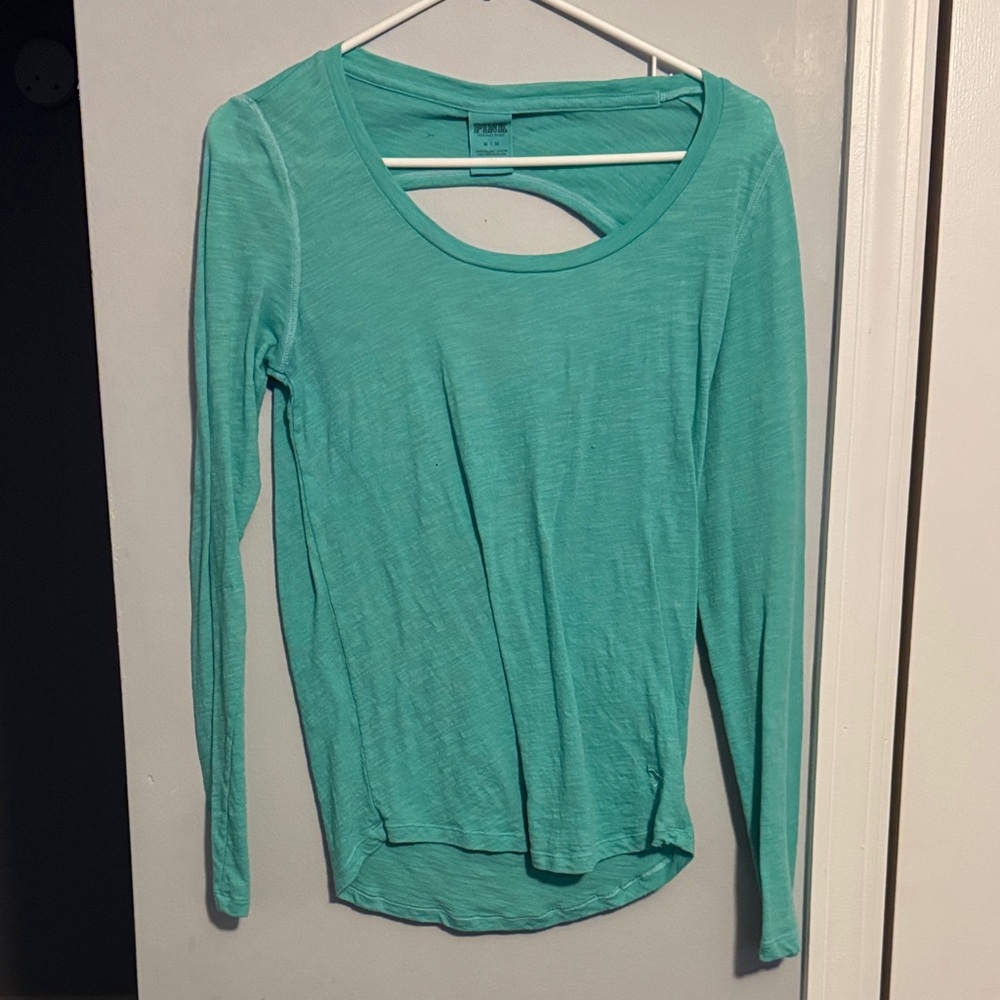 Victoria's Secret Aqua Long Sleeve Top